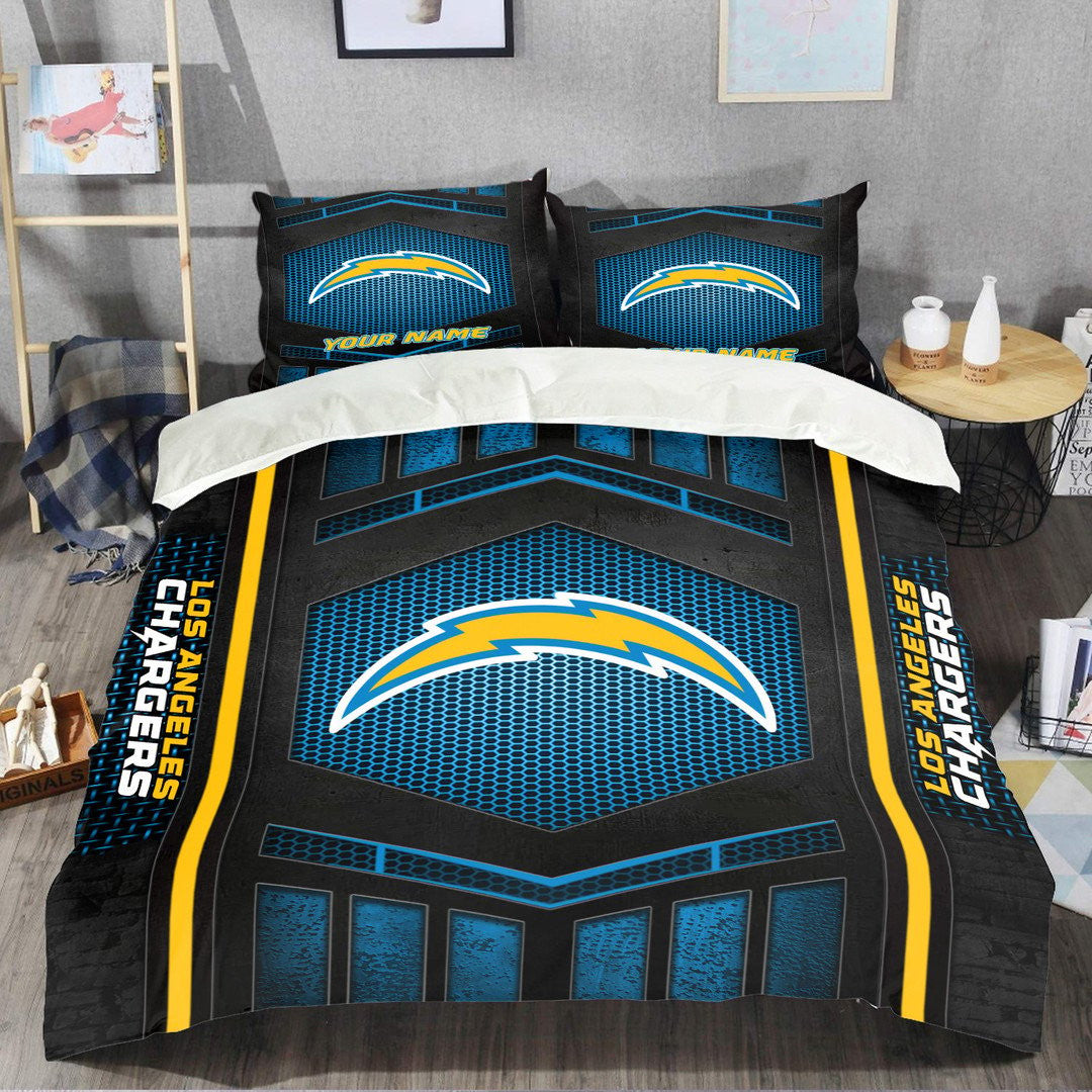 Los Angeles Chargers Personalized Bedding Set Best Gift For Fan BGBED120
