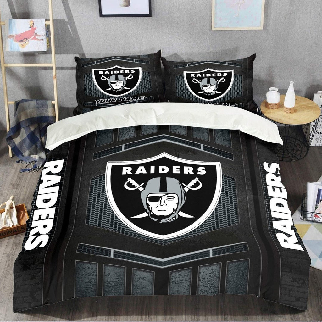 Las Vegas Raiders Personalized Bedding Set Best Gift For Fan BGBED119