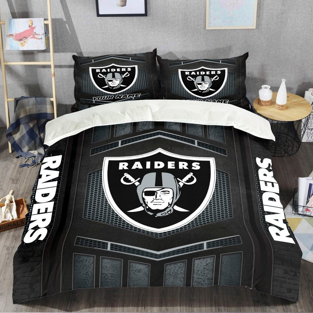 Las Vegas Raiders Personalized Bedding Set Best Gift For Fan BGBED119