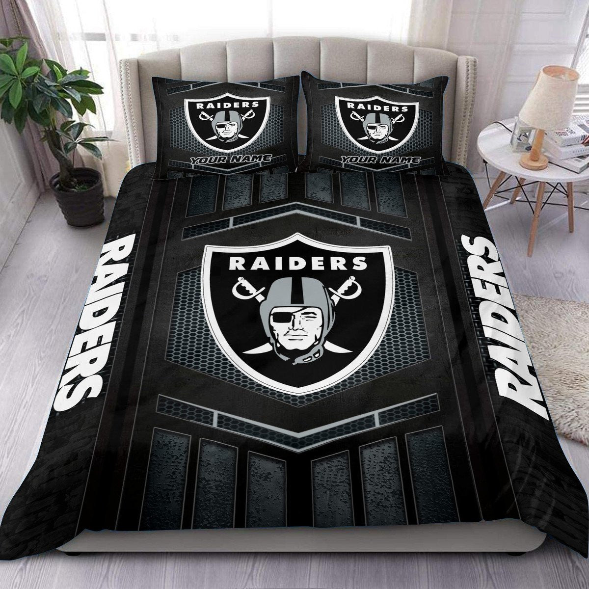 Las Vegas Raiders Personalized Bedding Set Best Gift For Fan BGBED119
