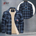 Dallas Cowboys Fleece Flannel Plaid Jacket TG41