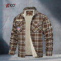 New Orleans Saints Fleece Flannel Plaid Jacket MN23