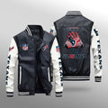 Houston Texans Premium Fleece-Lined Leather Bomber Jacket BG26