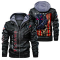 Houston Texans HVKC161 - Premium & Ultra-Thick Leather Jacket with Fleece Hood