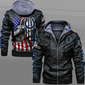 Indianapolis Colts HVKC7062 - Premium & Ultra-Thick Leather Jacket with Fleece Hood