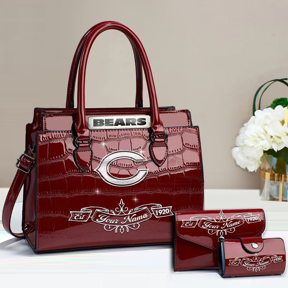 Buy the Handbag, Get the Wallet & Card Holder Free Chicago Bears VITRHB096