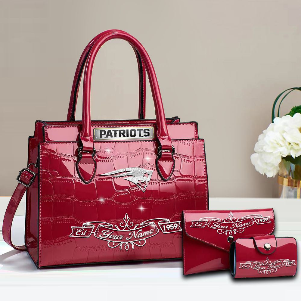 Buy the Handbag, Get the Wallet & Card Holder Free New England Patriots VITRHB112