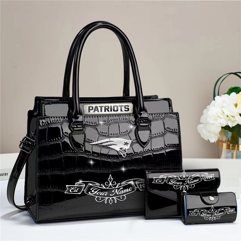 Buy the Handbag, Get the Wallet & Card Holder Free New England Patriots VITRHB112