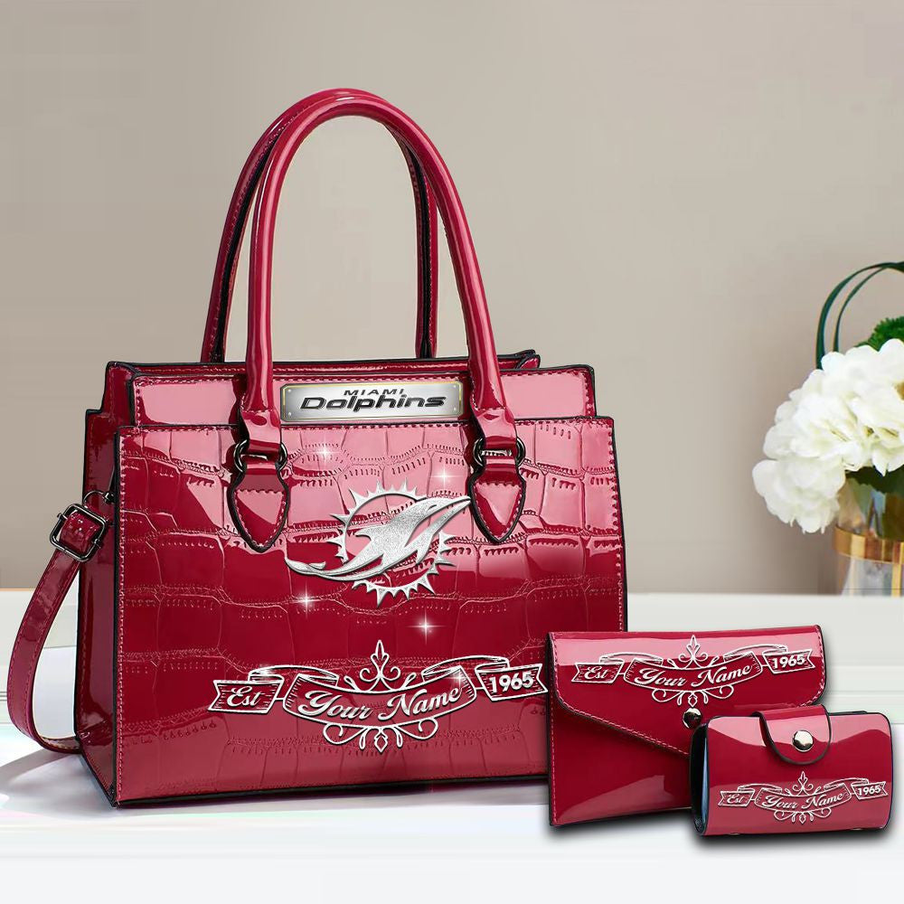 Buy the Handbag, Get the Wallet & Card Holder Free Miami Dolphins VITRHB110
