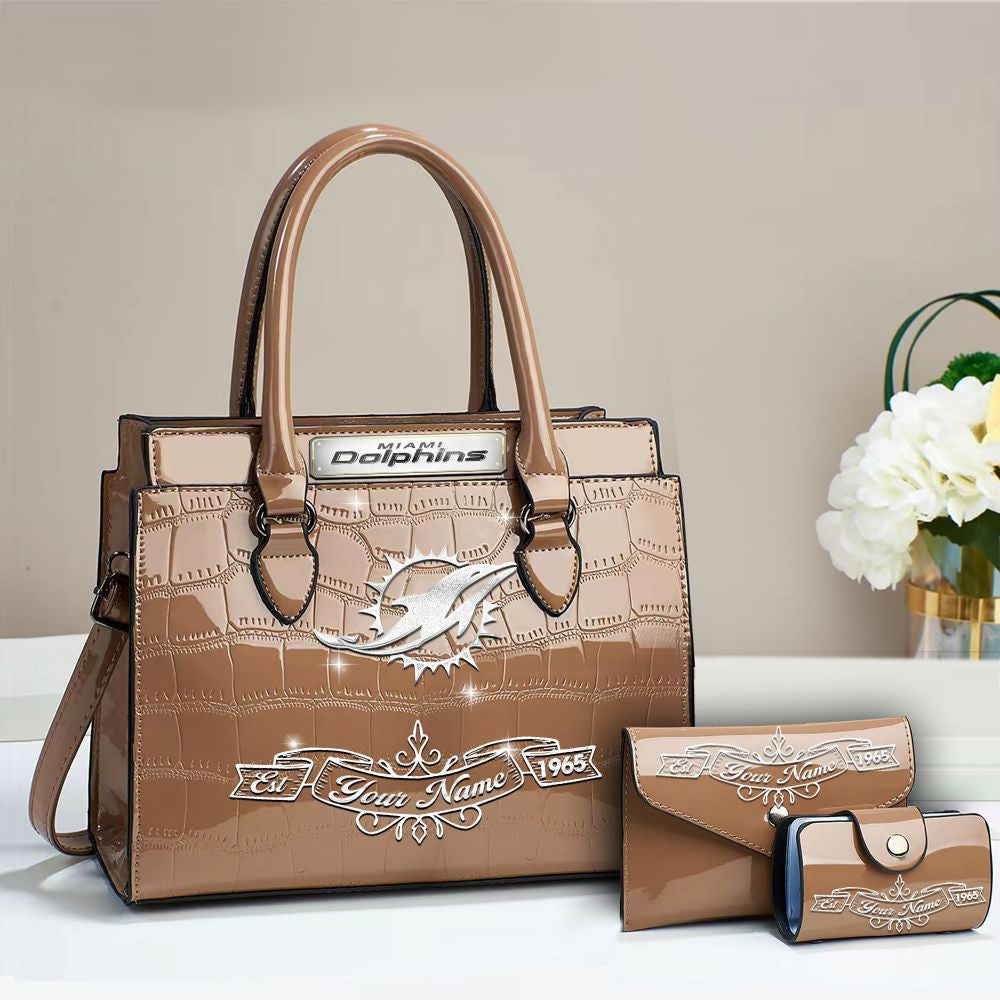 Buy the Handbag, Get the Wallet & Card Holder Free Miami Dolphins VITRHB110