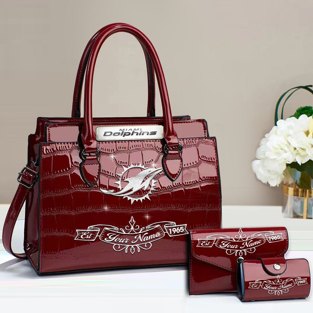 Buy the Handbag, Get the Wallet & Card Holder Free Miami Dolphins VITRHB110