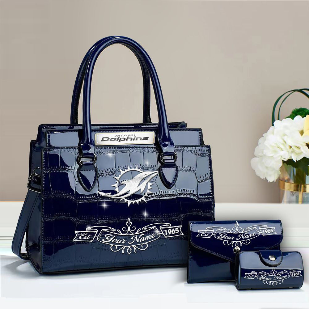 Buy the Handbag, Get the Wallet & Card Holder Free Miami Dolphins VITRHB110