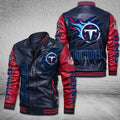 DMHQ0070 Tennessee Titans Signature Series Leather Jacket — Plush Sherpa Lining