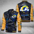 DMHQ0058 Los Angeles Rams Signature Series Leather Jacket — Plush Sherpa Lining