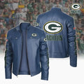 Ultra-Premium Leather Jacket Dual Zip Chest— Green Bay Packers SPTSLJ018