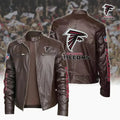 Ultra-Premium Leather Jacket Dual Zip Chest— Atlanta Falcons SPTSLJ015