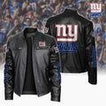 Ultra-Premium Leather Jacket Dual Zip Chest— New York Giants SPTSLJ009
