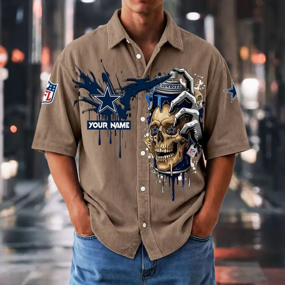 Dallas Cowboys Basic Button Front Shirt SPTBCBTFS881