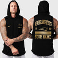 New England Patriots Men Workout Hooded Tank Top AZMGSH054