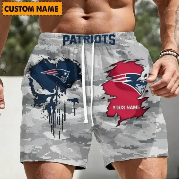 New England Patriots Men Short Pants Custom Name Gift For Fans