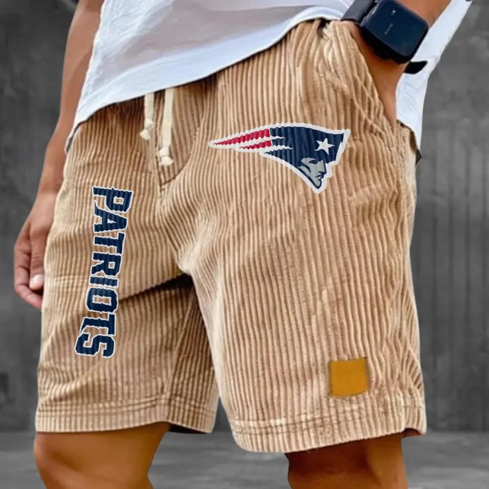 New England Patriots Corduroy Casual Shorts SPTCDCS879