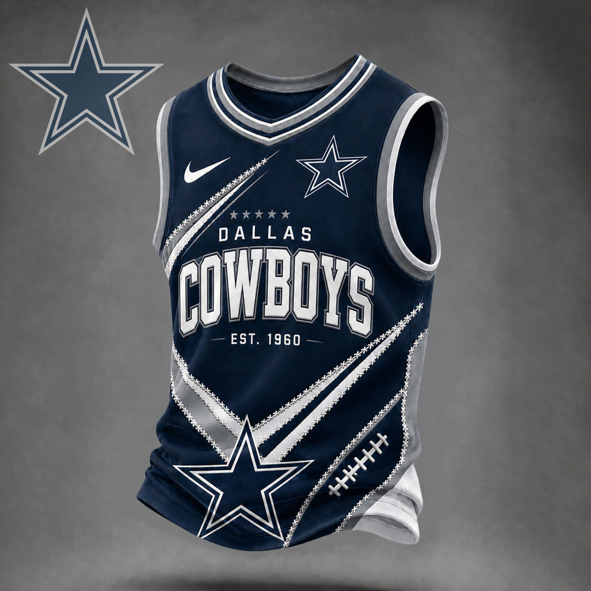 Dallas Cowboys | Premium NFL Game Day V-neck Tank Top Jersey VAN13