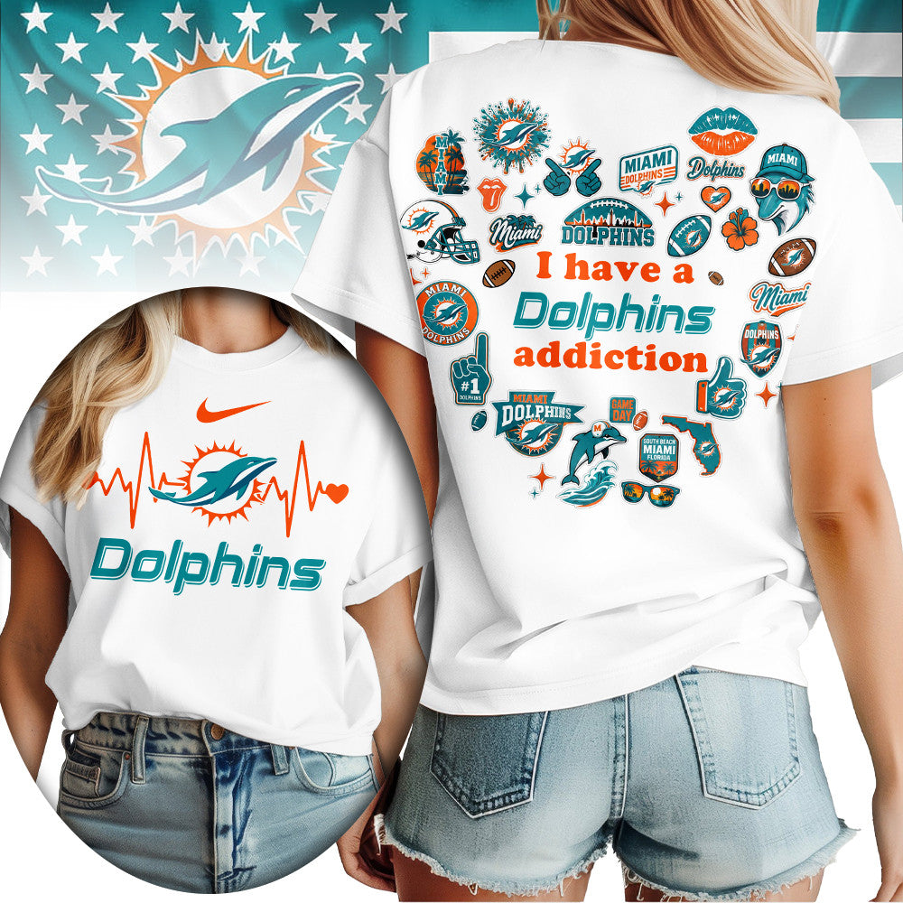 Miami Dolphins | Premium NFL Heartbeat Fan Spirit 3D Shirt TD008