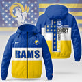 Los Angeles Rams | Premium NFL Strength Through Christ Windbreaker Jacket NTH1