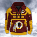 Washington Redskins DMHT2652 3D Half-zip Hoodie