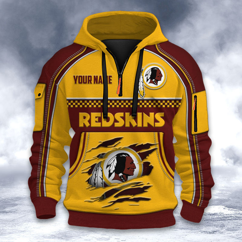 Washington Redskins DMHT2619 3D Half-zip Hoodie