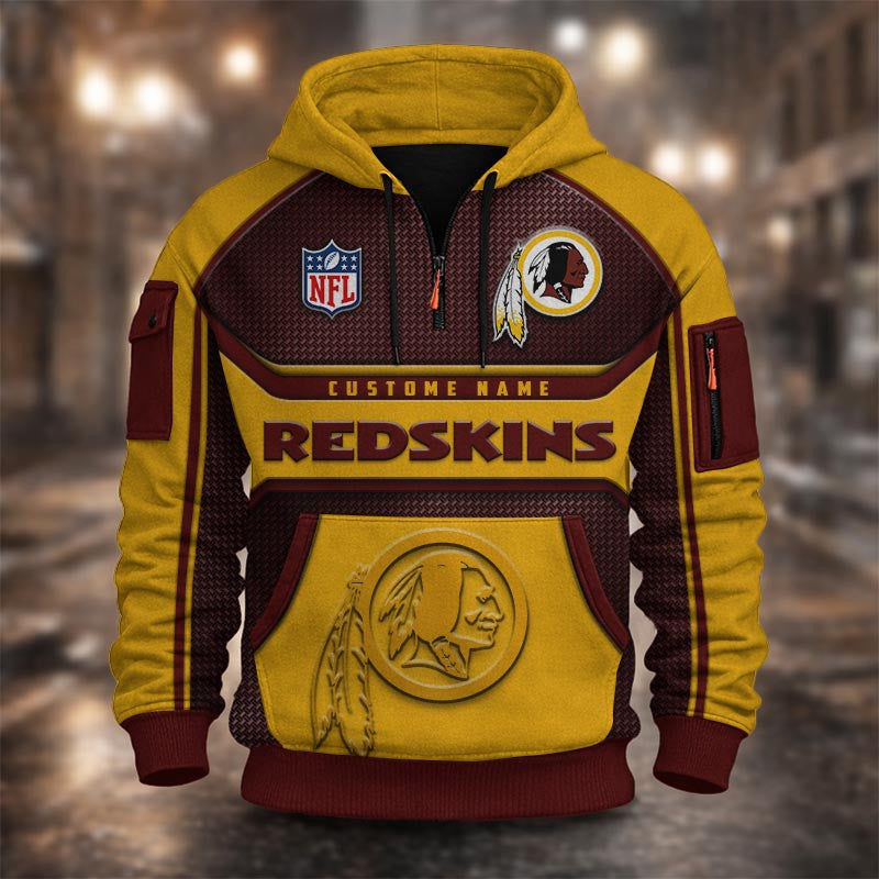 Washington Redskins DMHT4209 3D Half-zip Hoodie