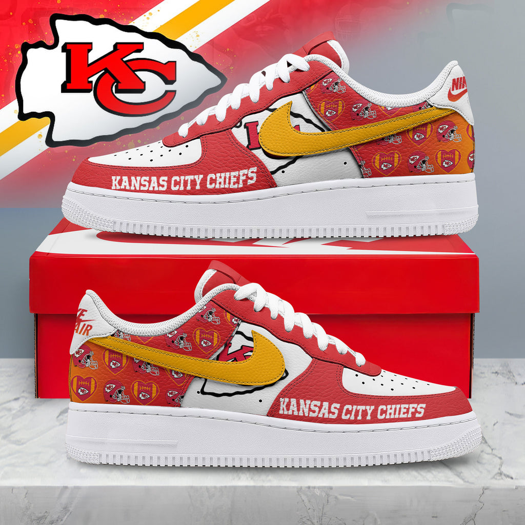 Kansas City Chiefs | Premium NFL Gridiron Classic AF1 Shoes NTH1