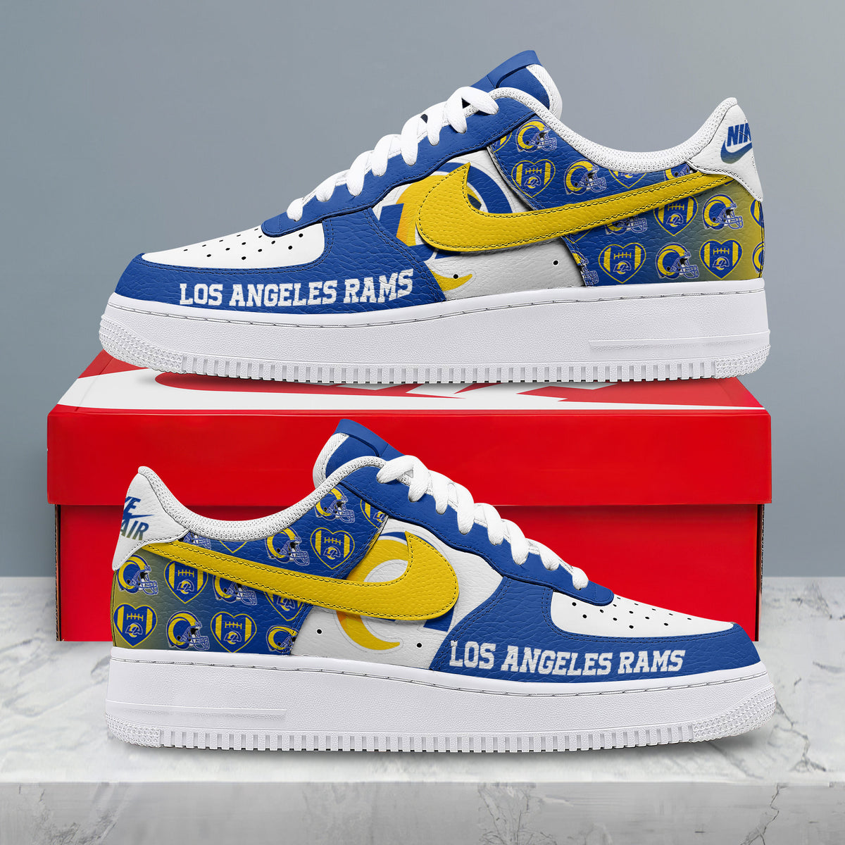 Los Angeles Rams | Premium NFL Gridiron Classic AF1 Shoes NTH1