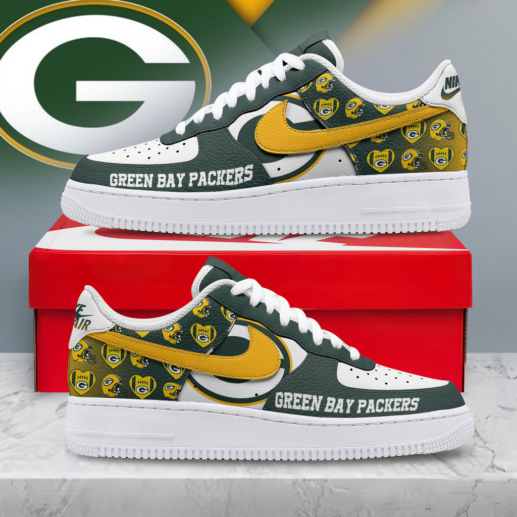 Green Bay Packers | Premium NFL Gridiron Classic AF1 Shoes NTH1