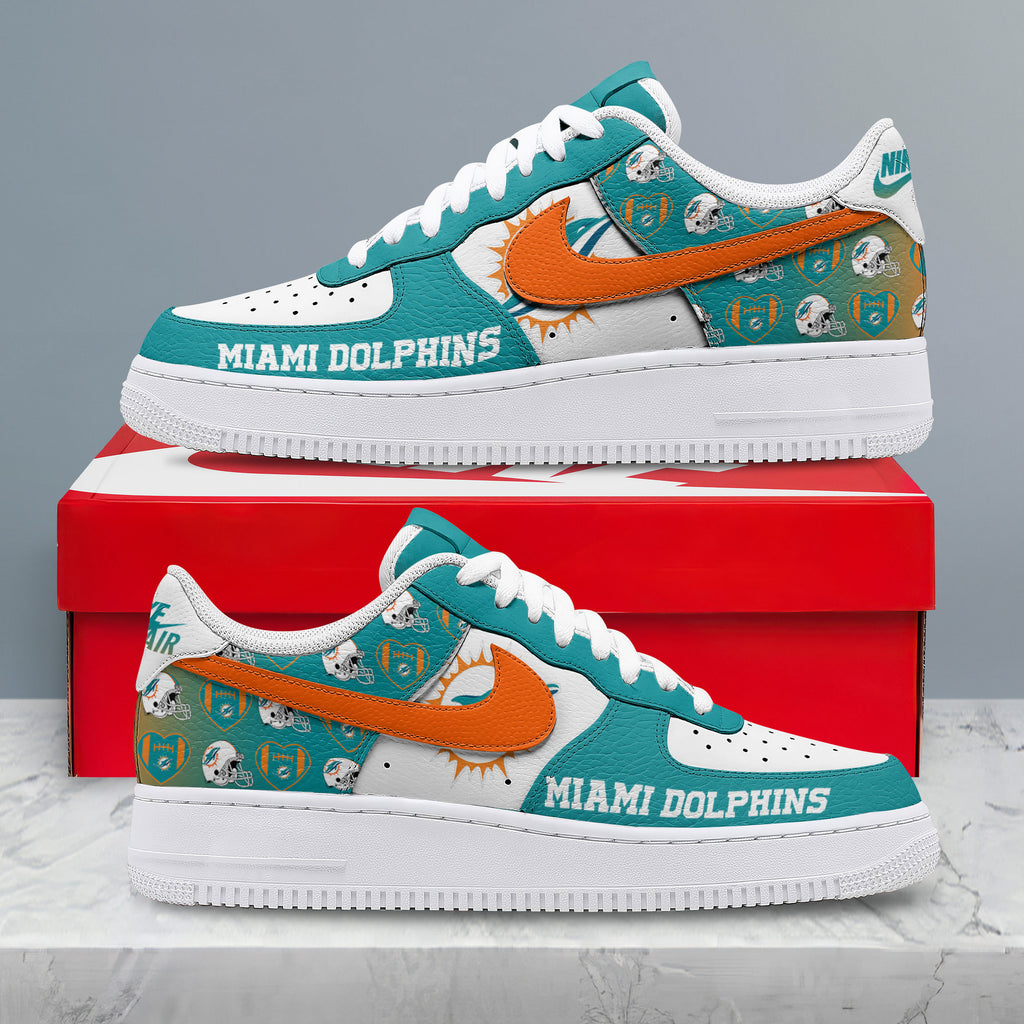 Miami Dolphins | Premium NFL Gridiron Classic AF1 Shoes NTH1