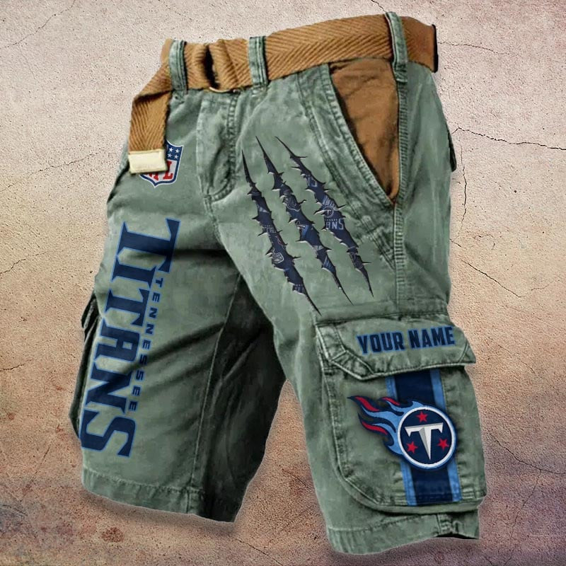 Tennessee Titans Pocket Print Cargo Shorts (Belt Not Included) S9MCS096