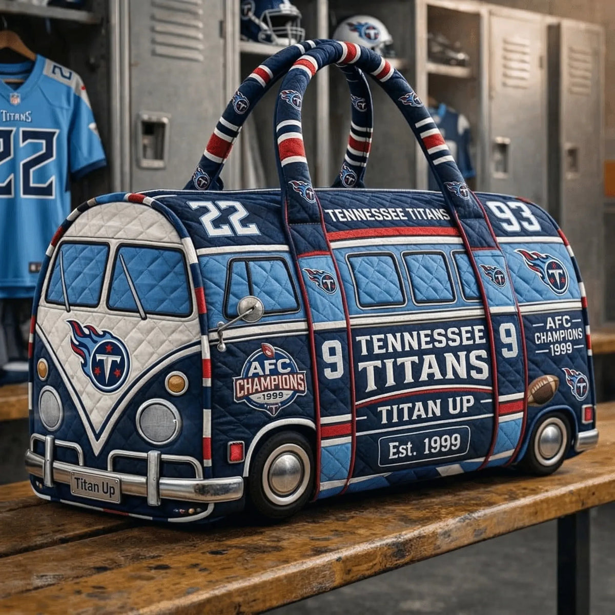 Tennessee Titans Run It Back Quilted Duffle Bag SPTQUDUBAG973
