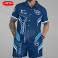 Tennessee Titans Button Shirt And Shorts Streetwear Set SPTMBTASS776