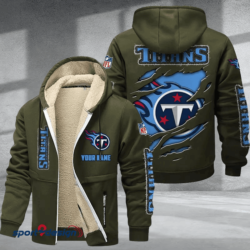 Tennessee Titans DMTZ0384 Hoodie Zip Velvet Coat Limited Edition 2024