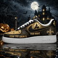 New Orleans Saints | Premium NFL Fear The Team Halloween AF1 Sneakers - VA32191