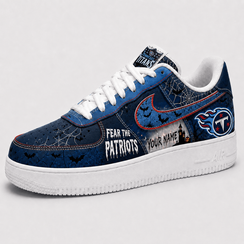 Tennessee Titans | Premium NFL Fear The Team Halloween AF1 Sneakers - VA32177