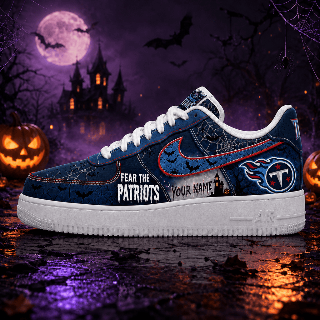 Tennessee Titans | Premium NFL Fear The Team Halloween AF1 Sneakers - VA32177