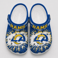 Los Angeles Rams | Premium NFL Splash Burst Fan Crocs VAN242