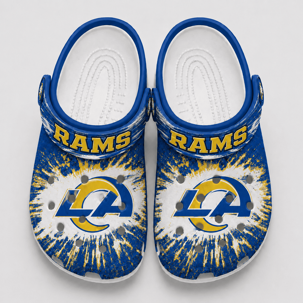 Los Angeles Rams | Premium NFL Splash Burst Fan Crocs VAN242