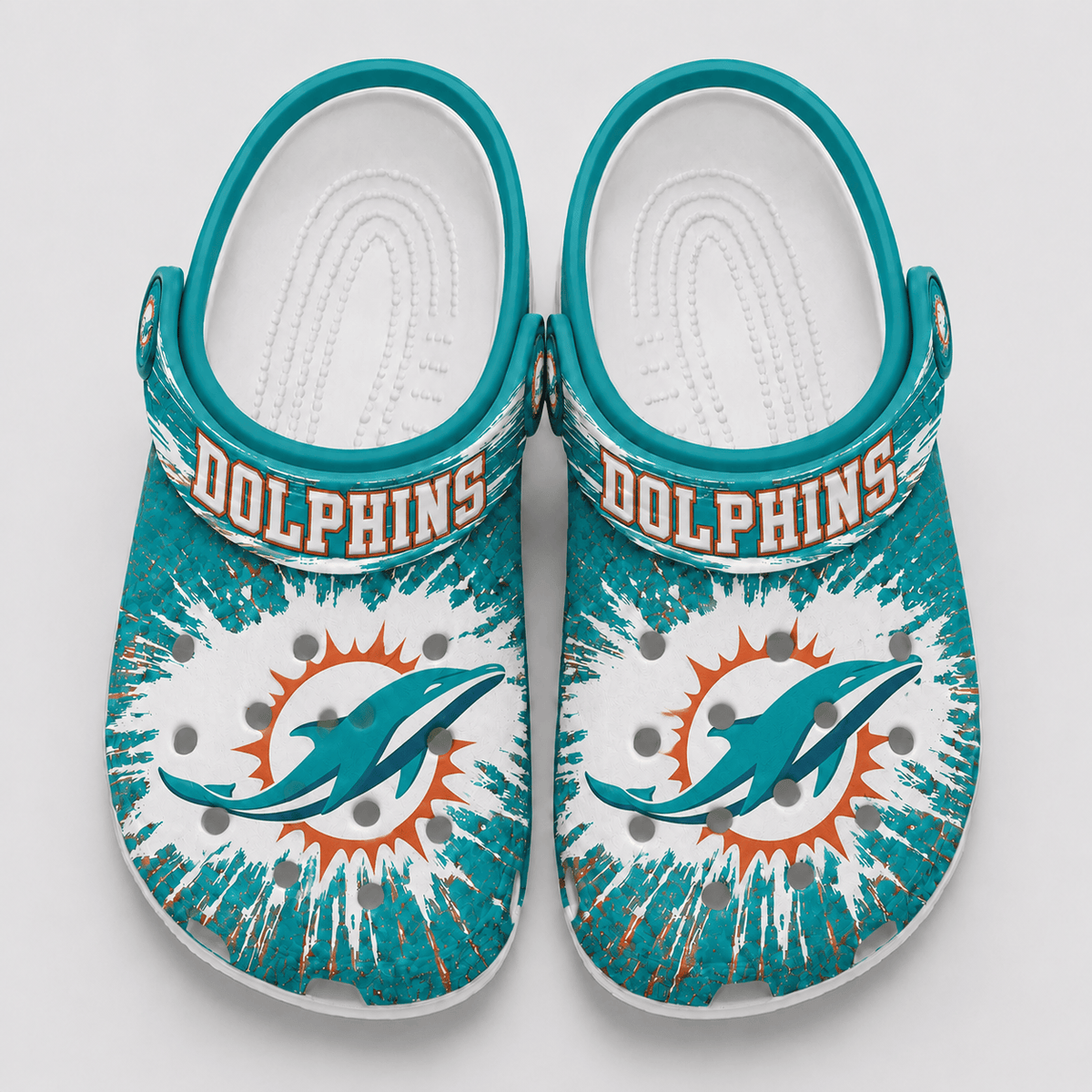 Miami Dolphins | Premium NFL Splash Burst Fan Crocs VAN241