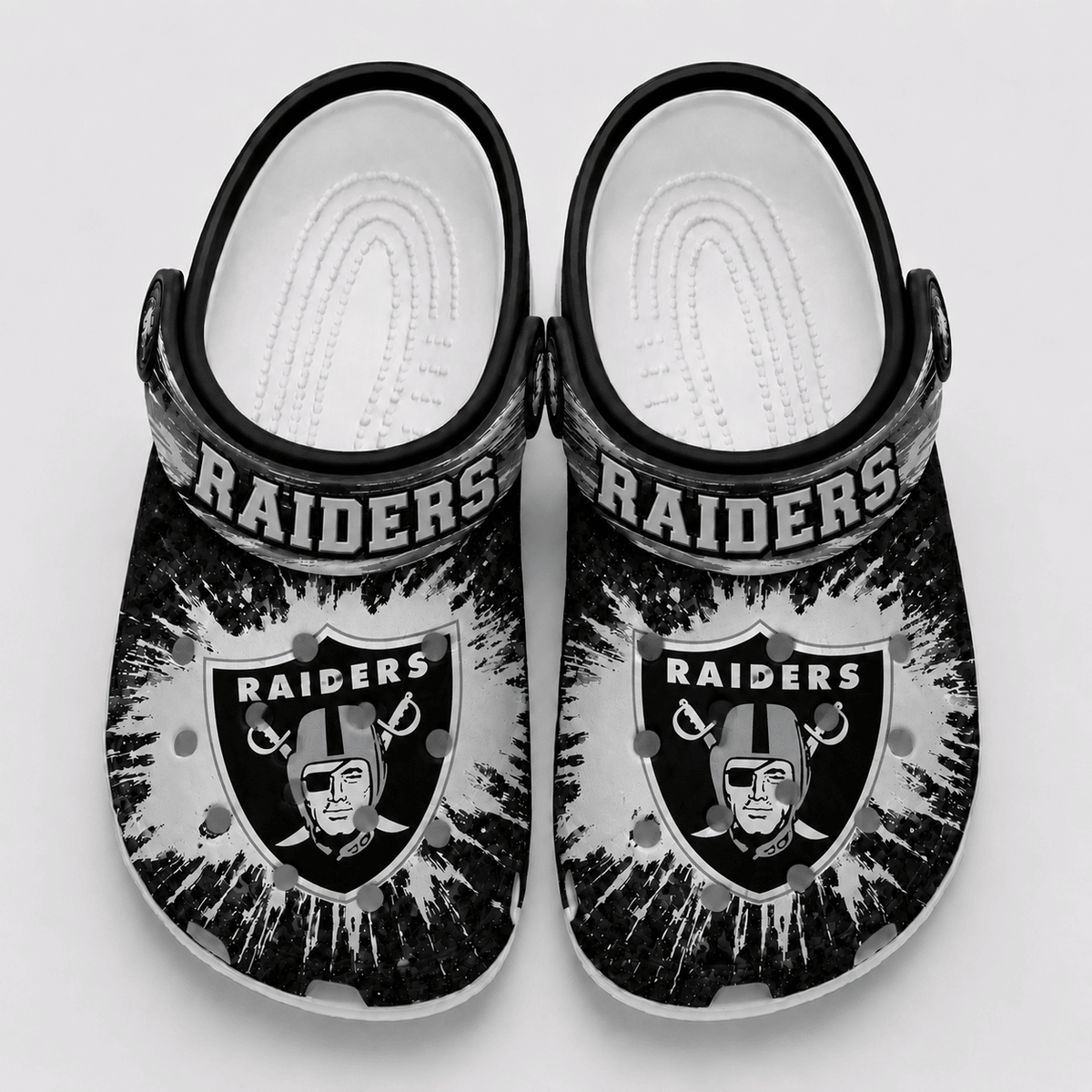 Las Vegas Raiders | Premium NFL Splash Burst Fan Crocs VAN238