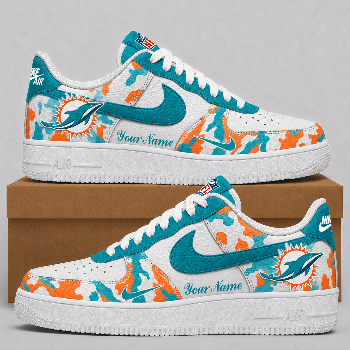 Miami Dolphins | Premium NFL Team AF1 Shoes VA913