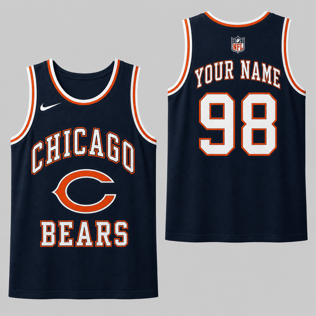 Chicago Bears | Premium NFL Personalized Team Custom Name Number Sports Tank Top NDN135