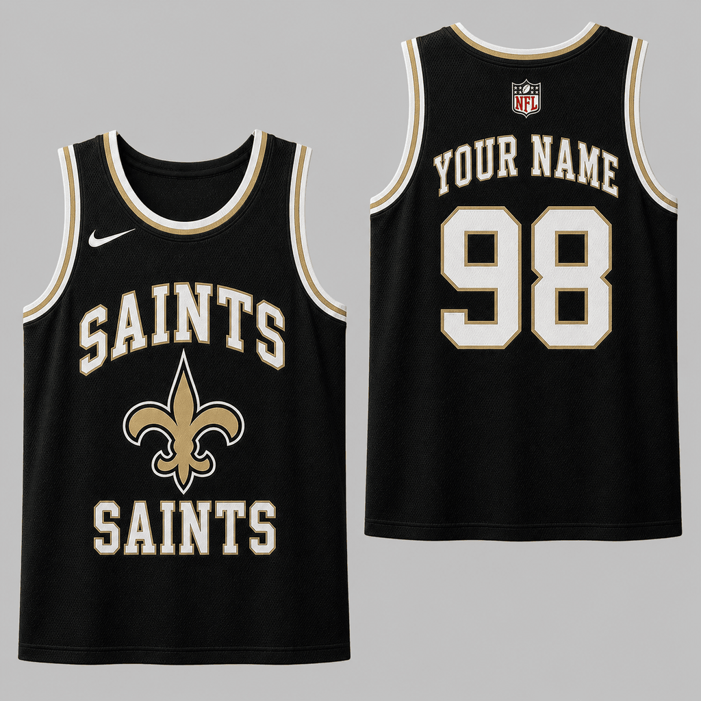 New Orleans Saints | Premium NFL Personalized Team Custom Name Number Sports Tank Top NDN134
