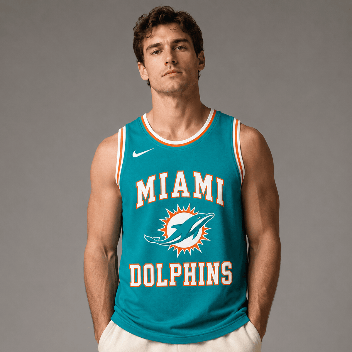 Miami Dolphins | Premium NFL Personalized Team Custom Name Number Sports Tank Top NDN131